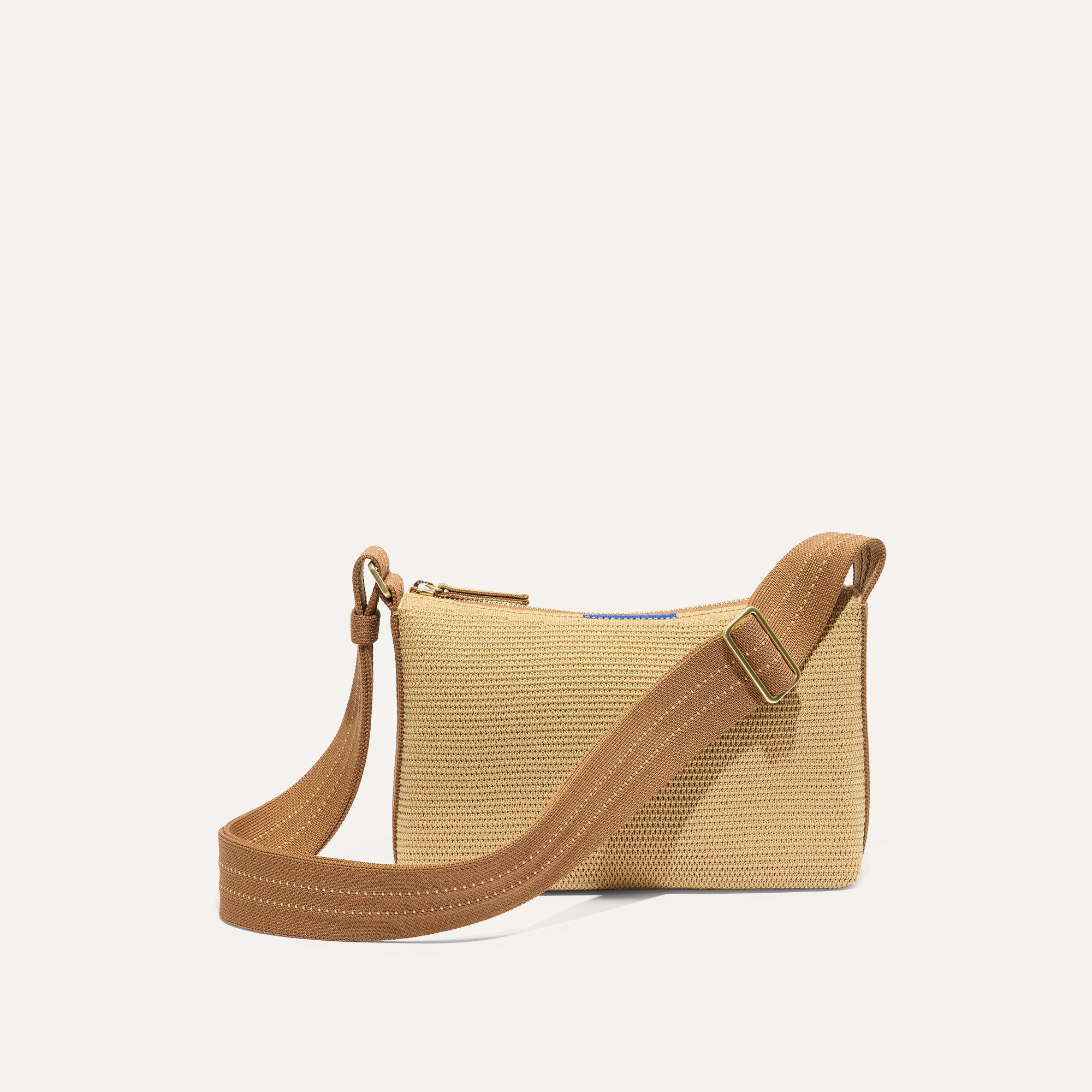 The Casual Crossbody in Brown Butter Raffia-Knit | Rothy