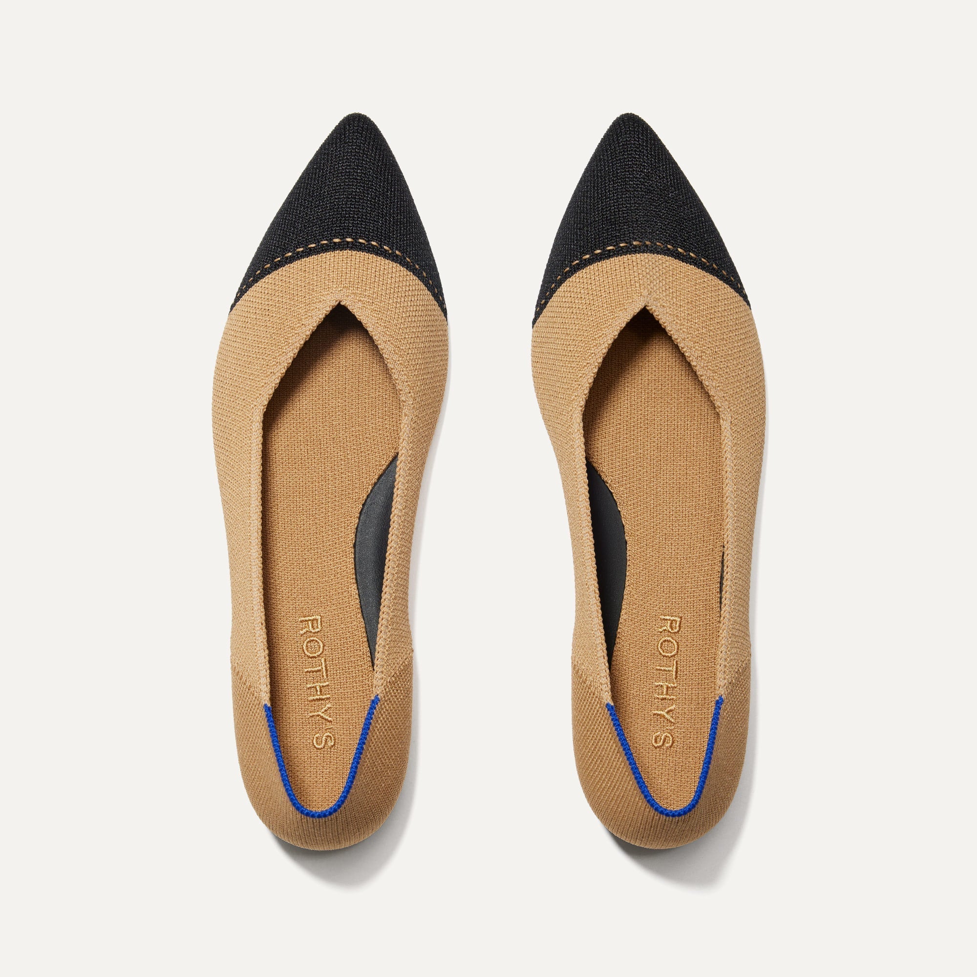 The Point II in Camel Captoe Women's Flats Rothy's