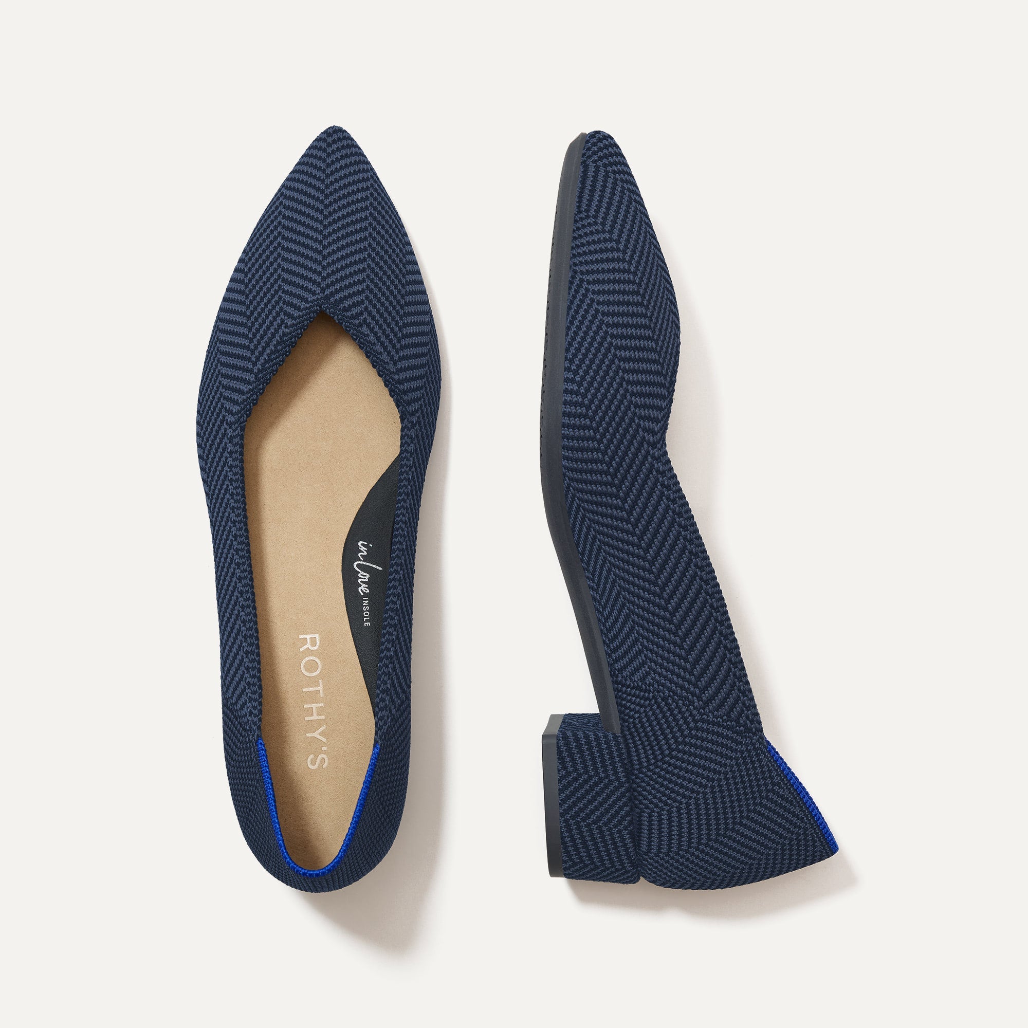 Brand New! Rothy’s top Navy Flats