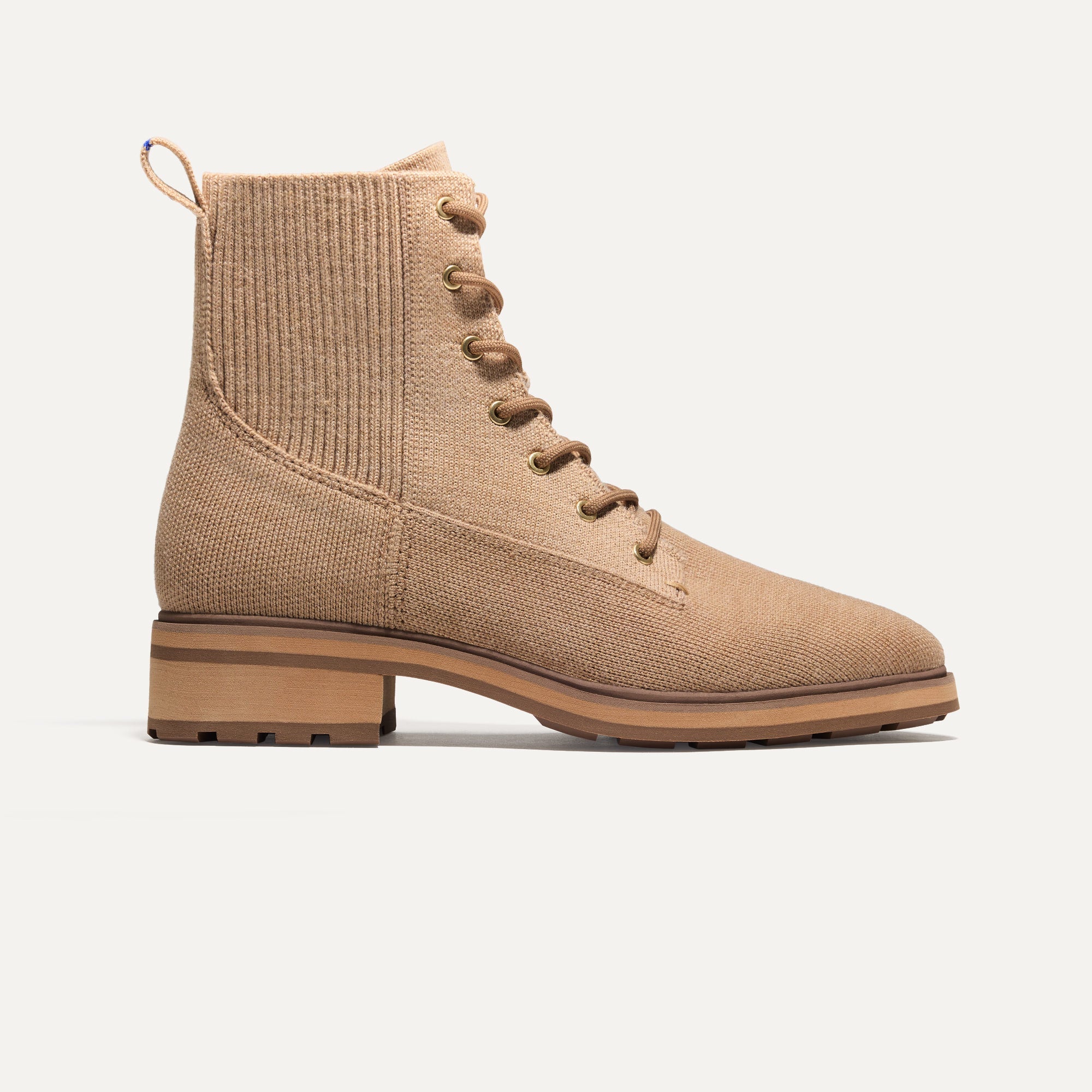 The Laced Lug Boot in Hickory Rothy's