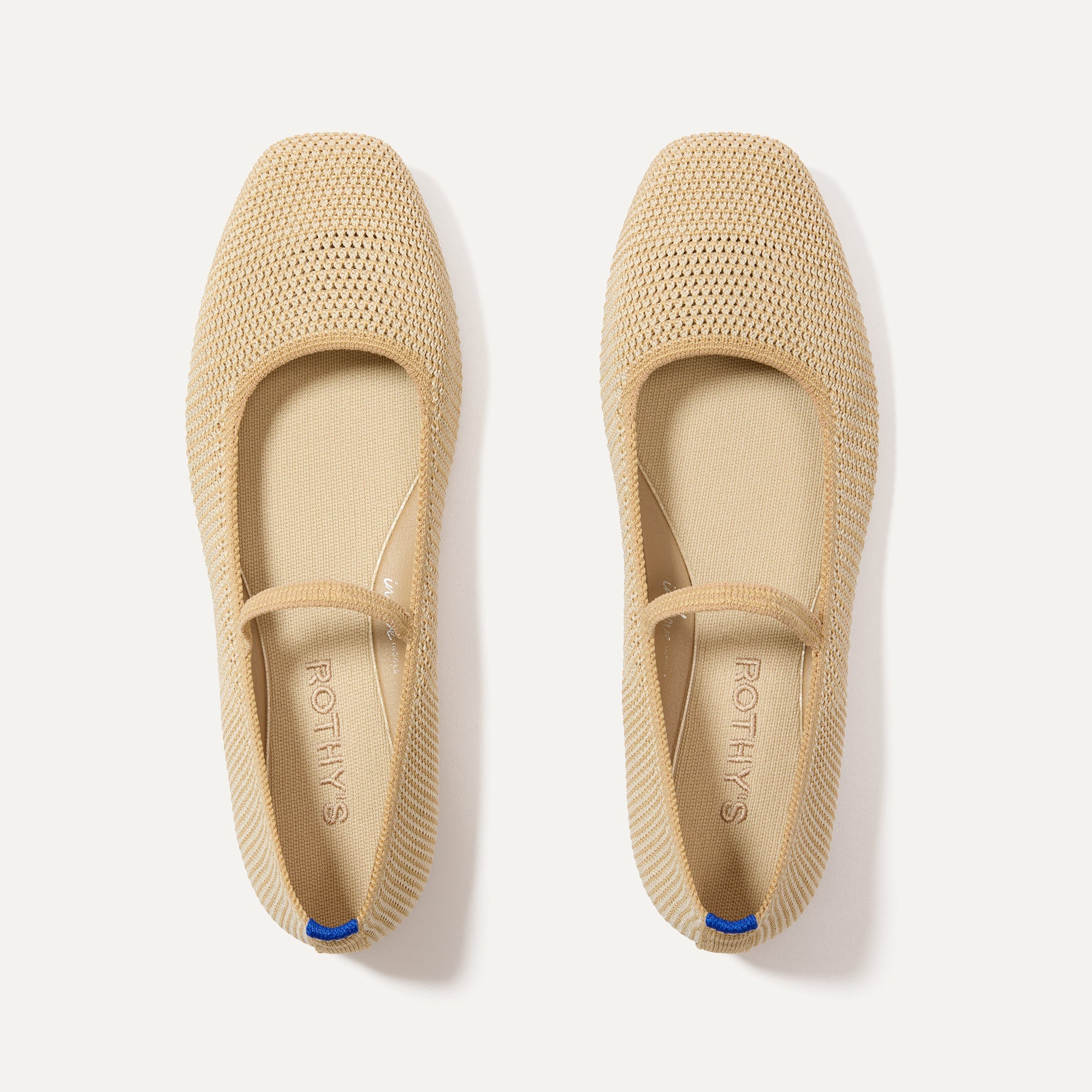 The Max Square Mary Jane in Cream Raffia Knit | Rothy's