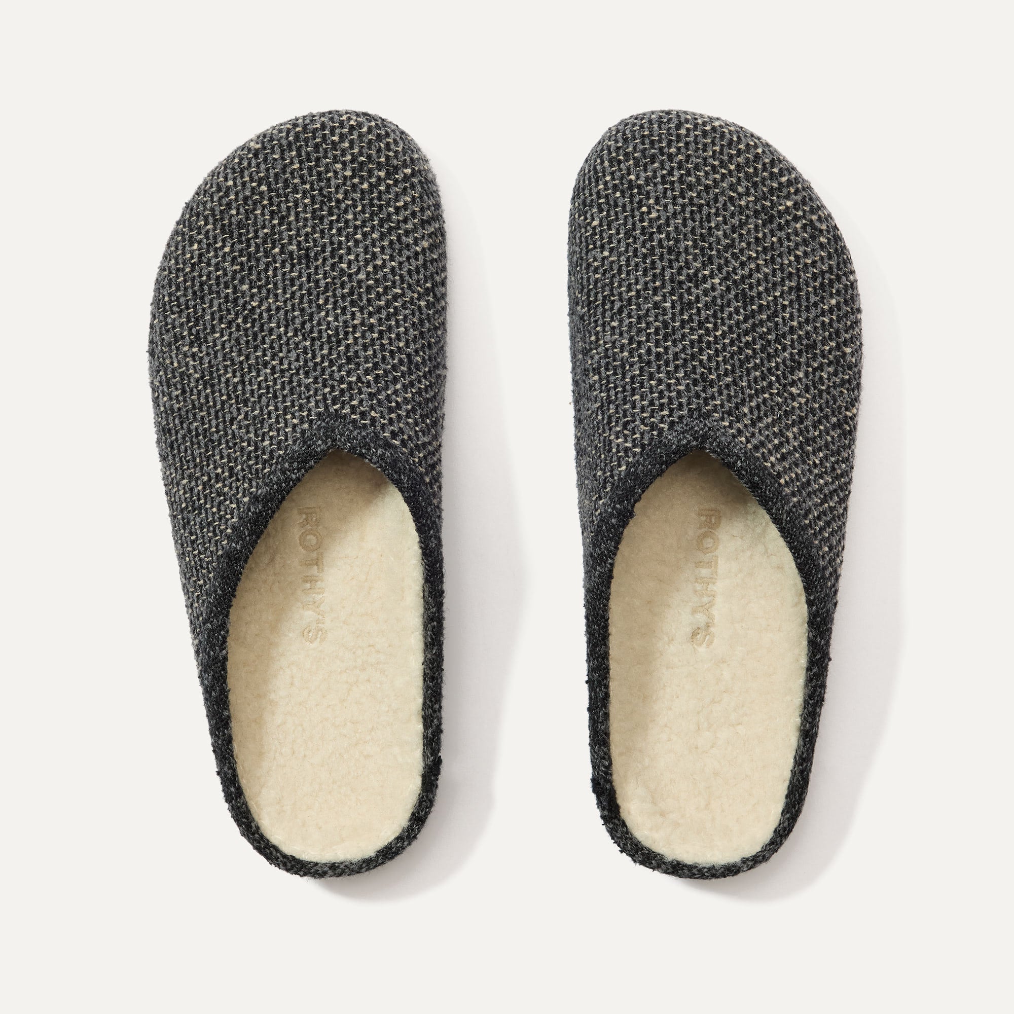 Rothy\'s Black Men\'s Cozy Clog The Cozy Clog in Black Sesame Bouclé | Rothy main image 2