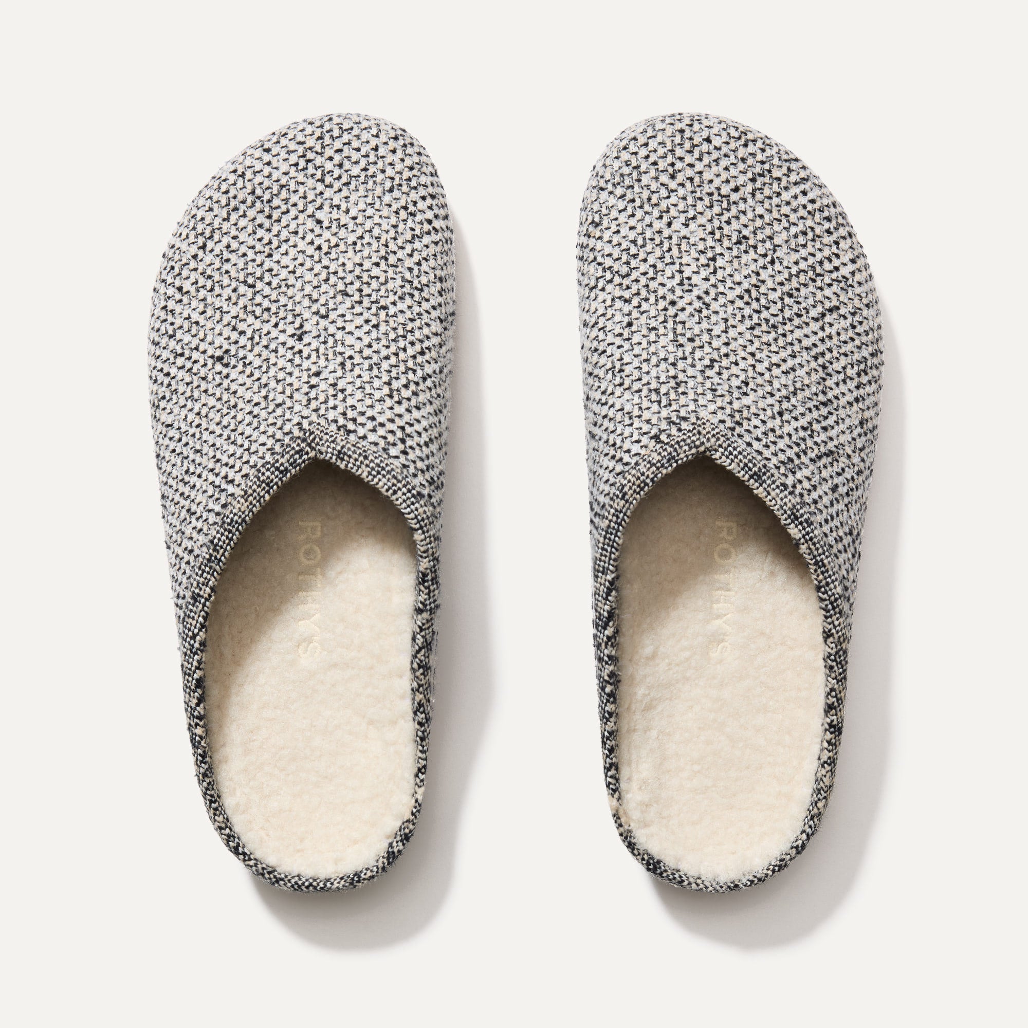 The Cozy Clog in Cookies and Cream Bouclé Rothy's