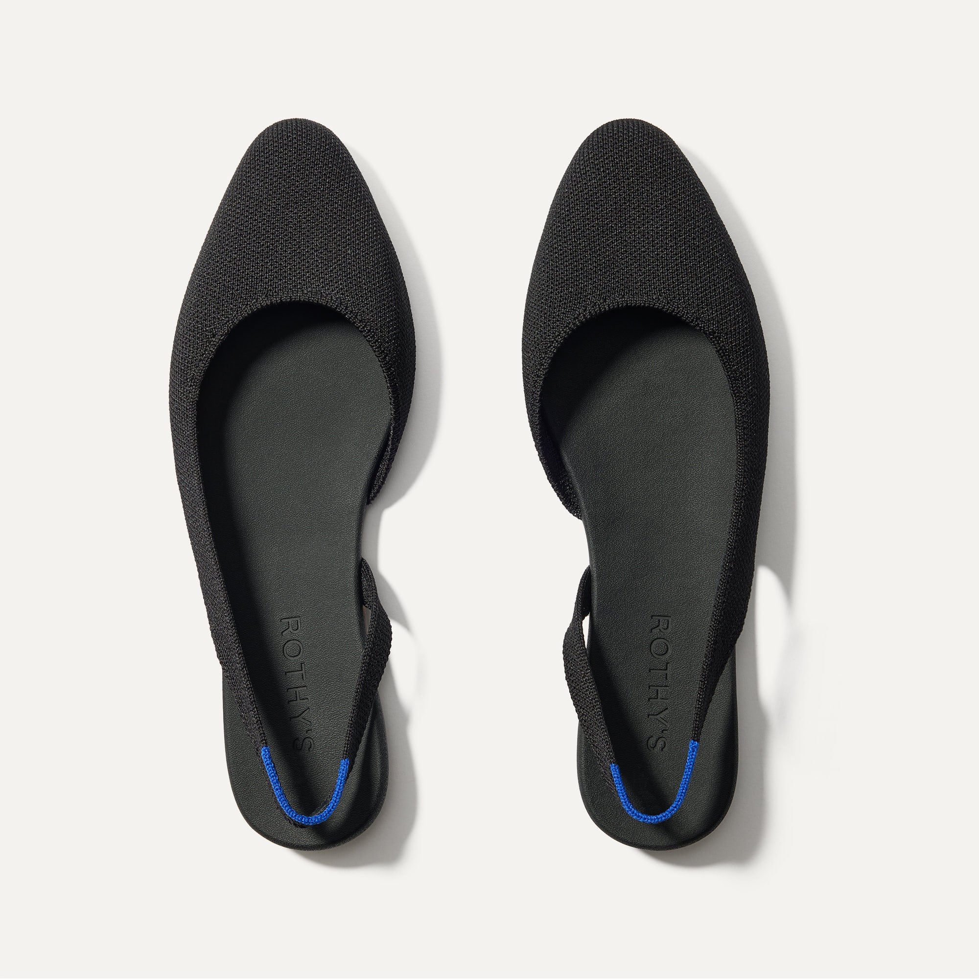 Rothy's The Almond Slingback in Black | Women's Flats | Rothy's at Rothy's
