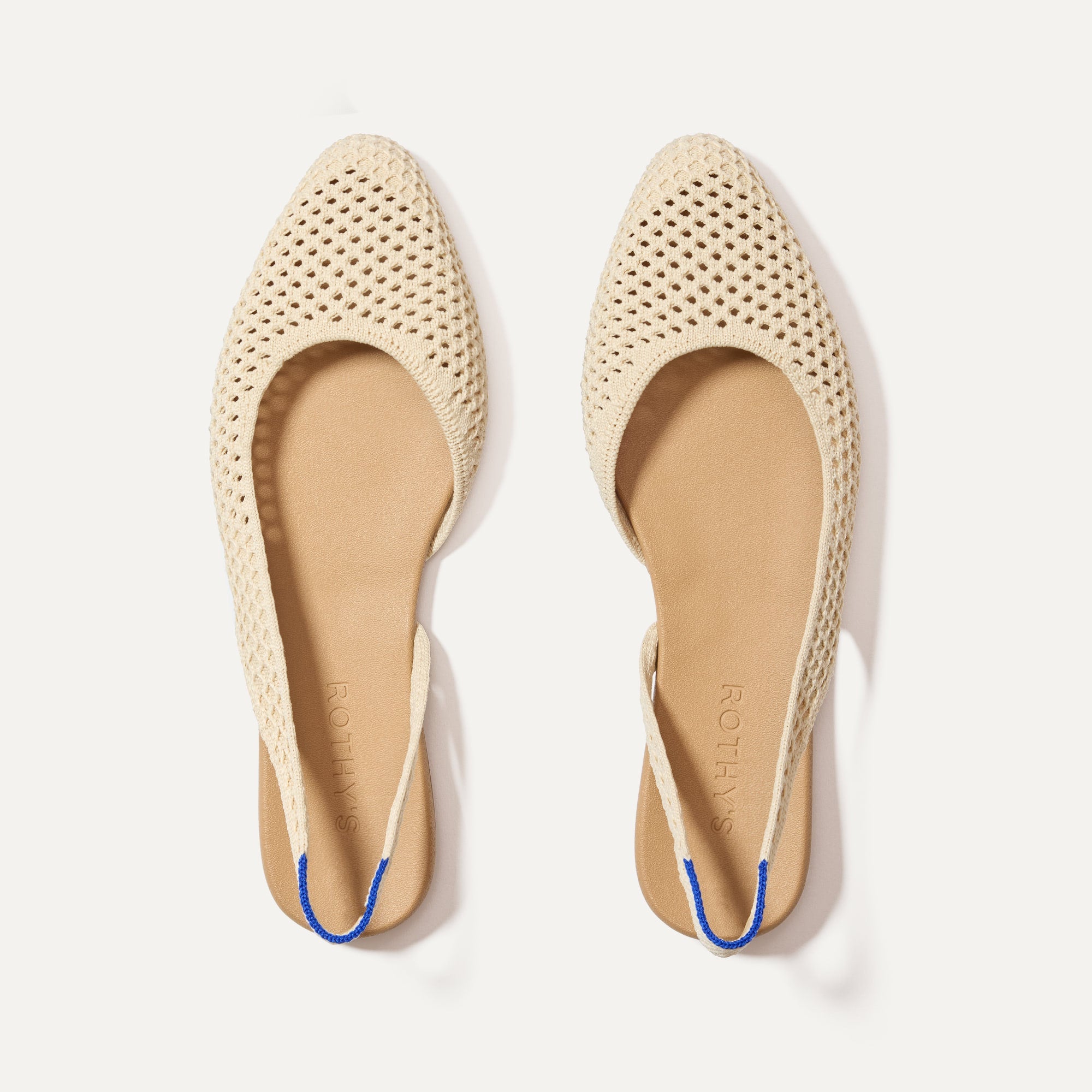 Rothy's The Almond Slingback in Off White Mesh | Women's Flats | Rothy's at Rothy's
