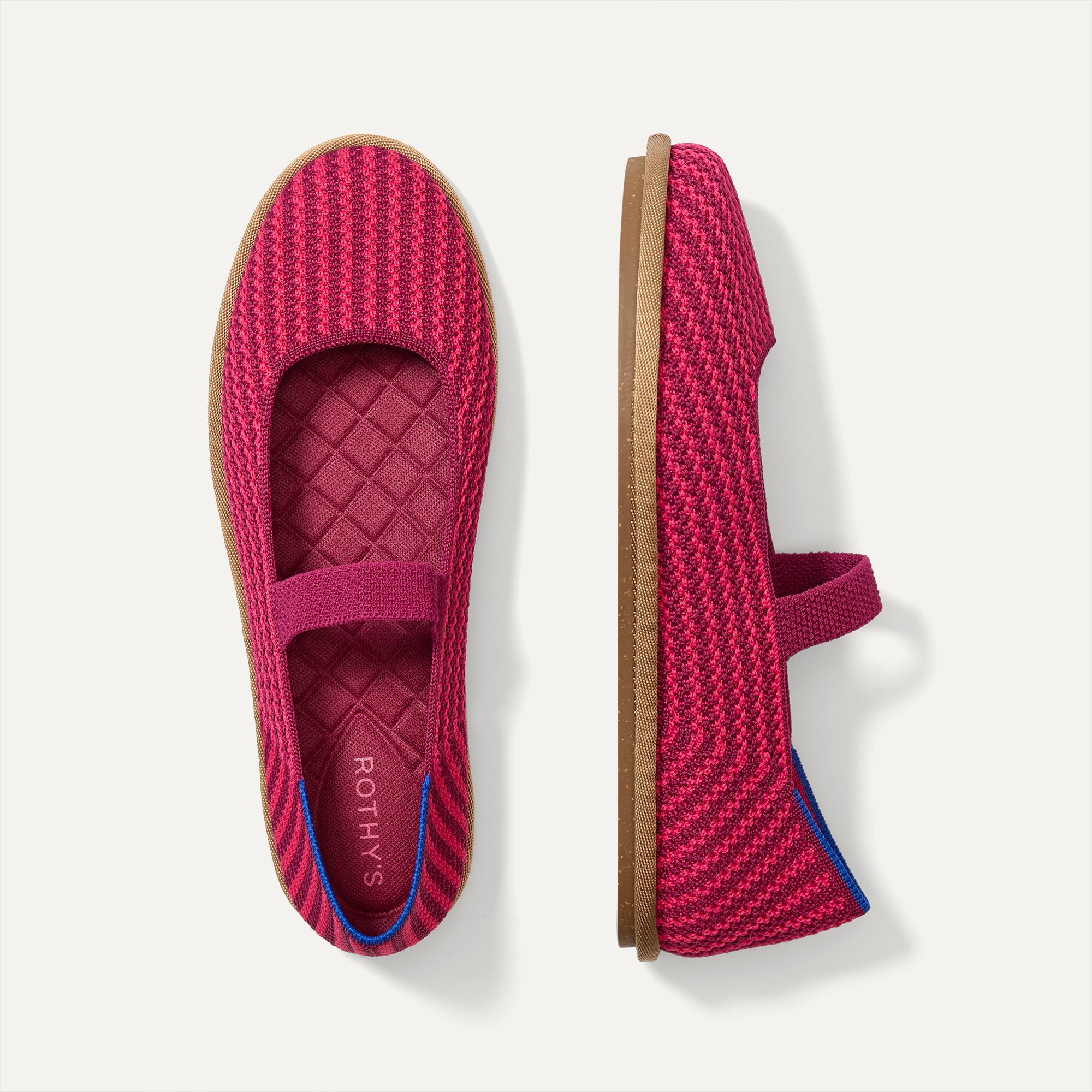 Women's Cruiser Mary Jane in Raspberry Stripe | Rothy's
