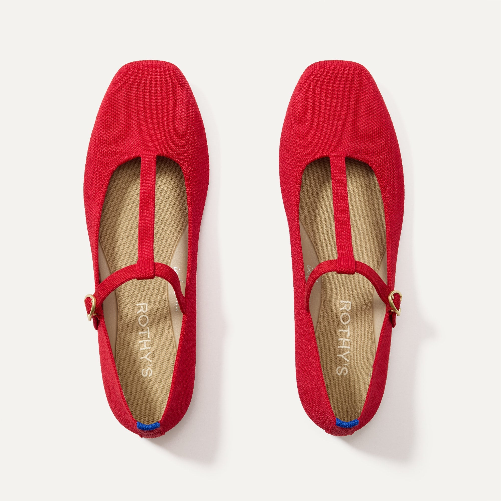 Rothy's The T–Strap Mary Jane in Red Crisp | Women's Flats | Rothy's at Rothy's