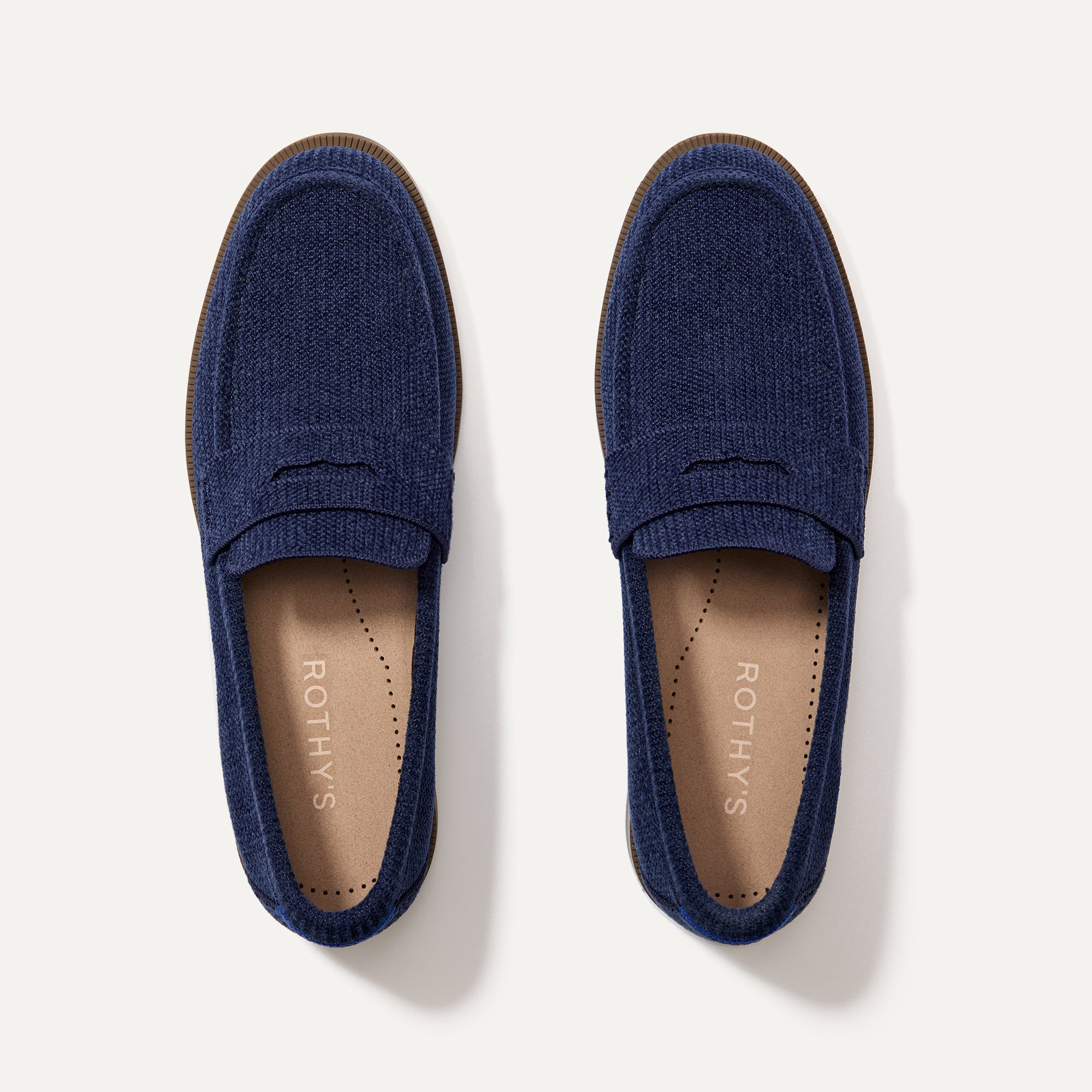The ReVelvet™ Penny Loafer in ReVelvet™ Navy for Women | Rothy display picture 3