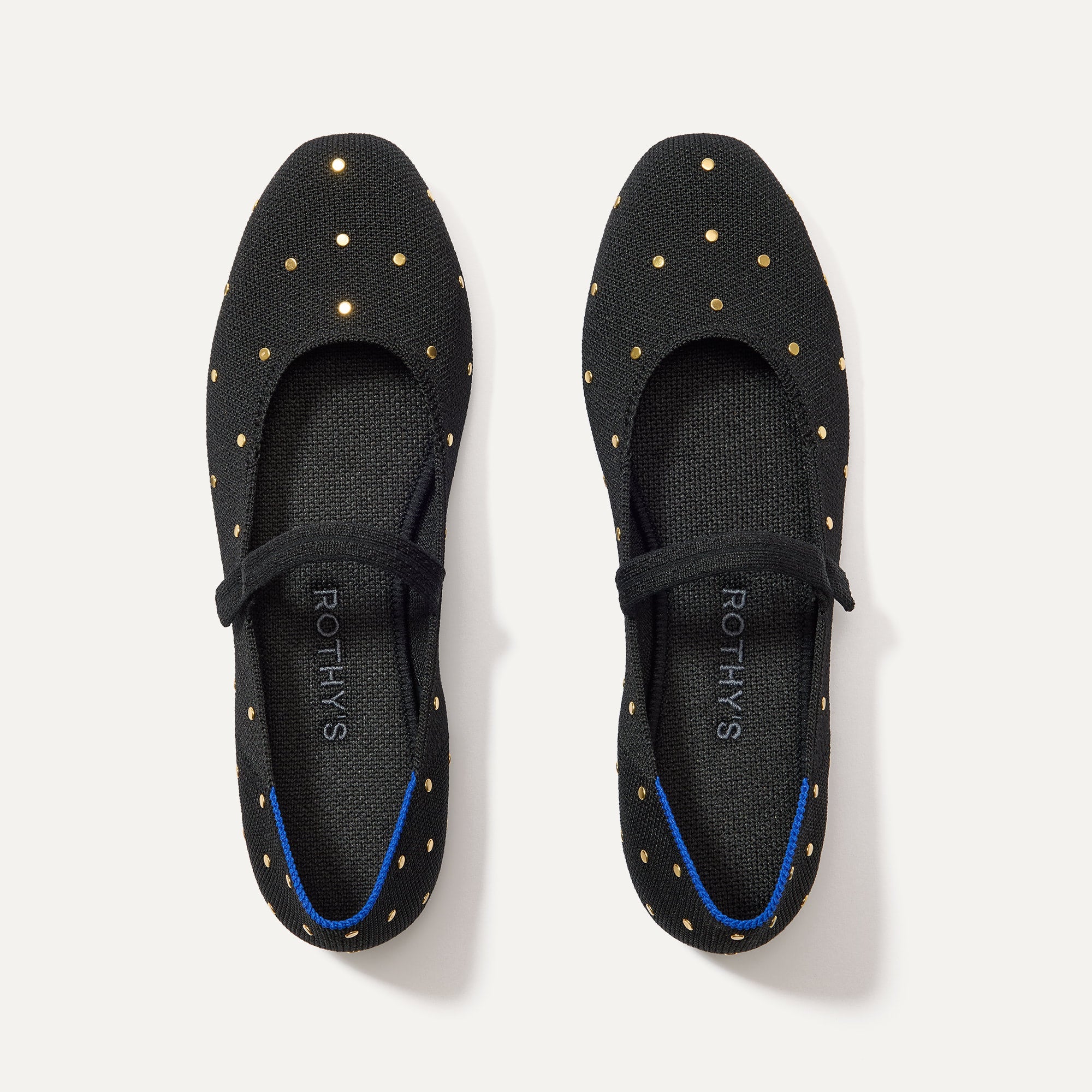 The Square Mary Jane in Studded Black | Rothy's