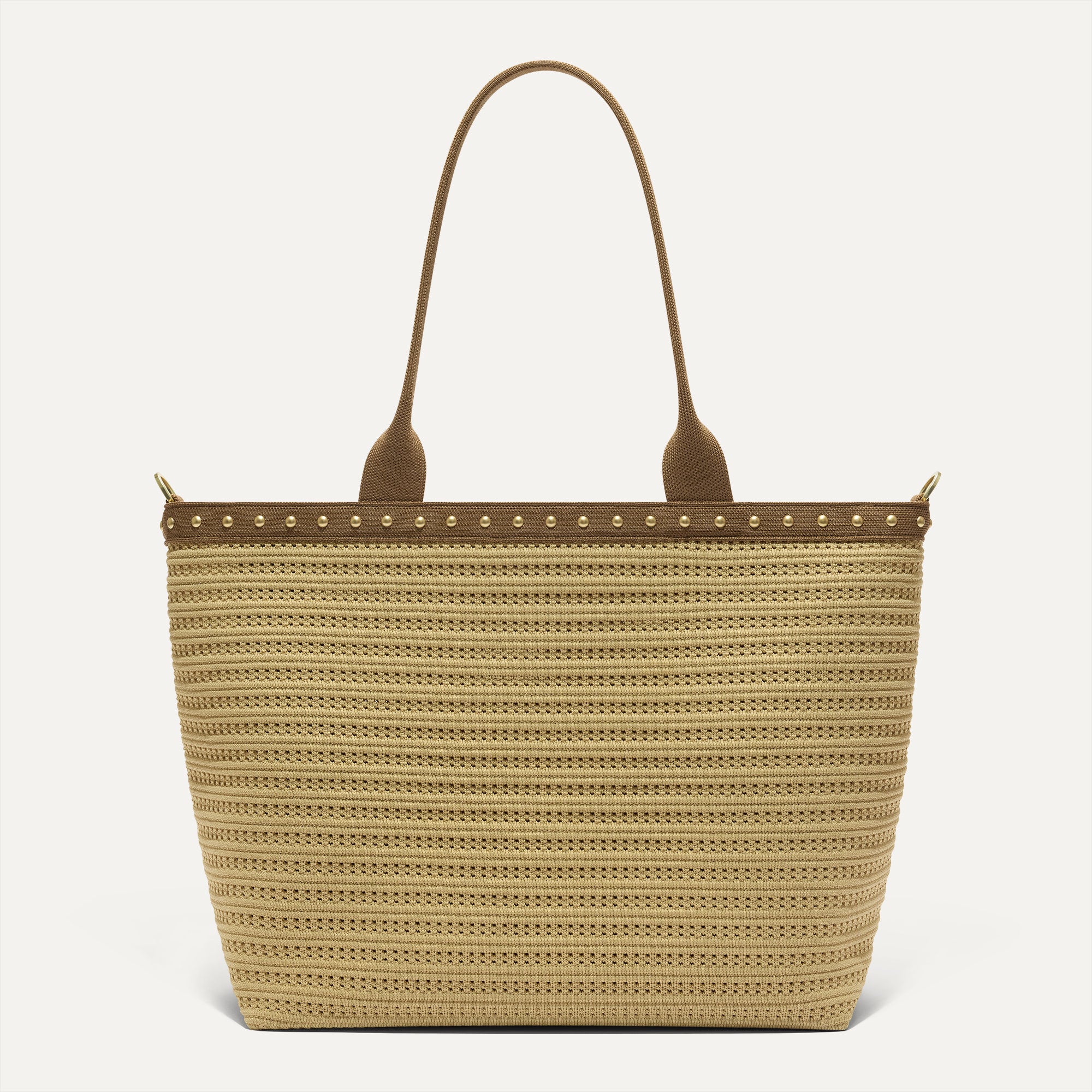 The Lightweight Zipper Tote in Brown Butter Crochet | Rothy's