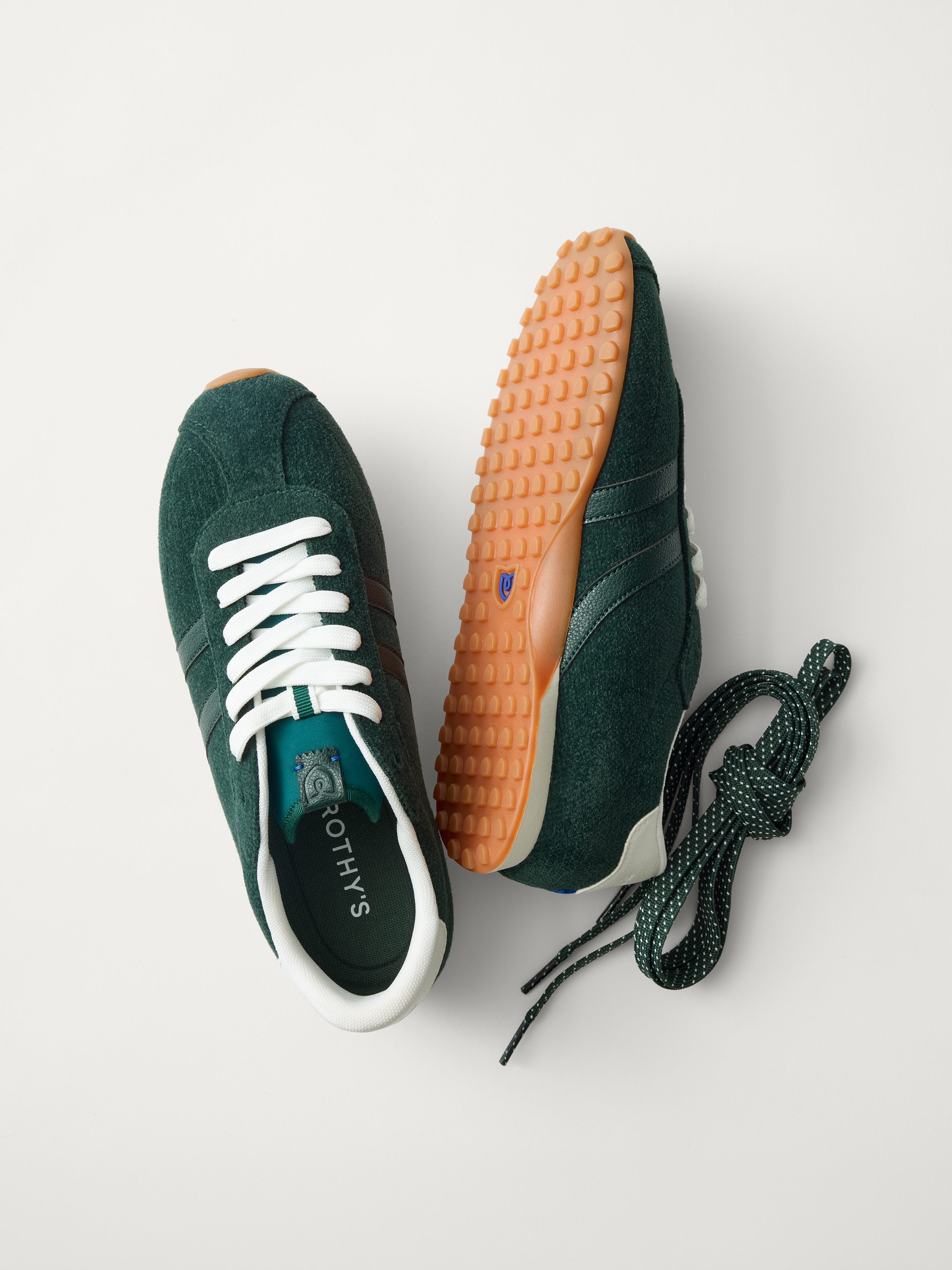Rothy's Women's Ivy Sneaker in ReVelvet™ Evergreen | Rothy's