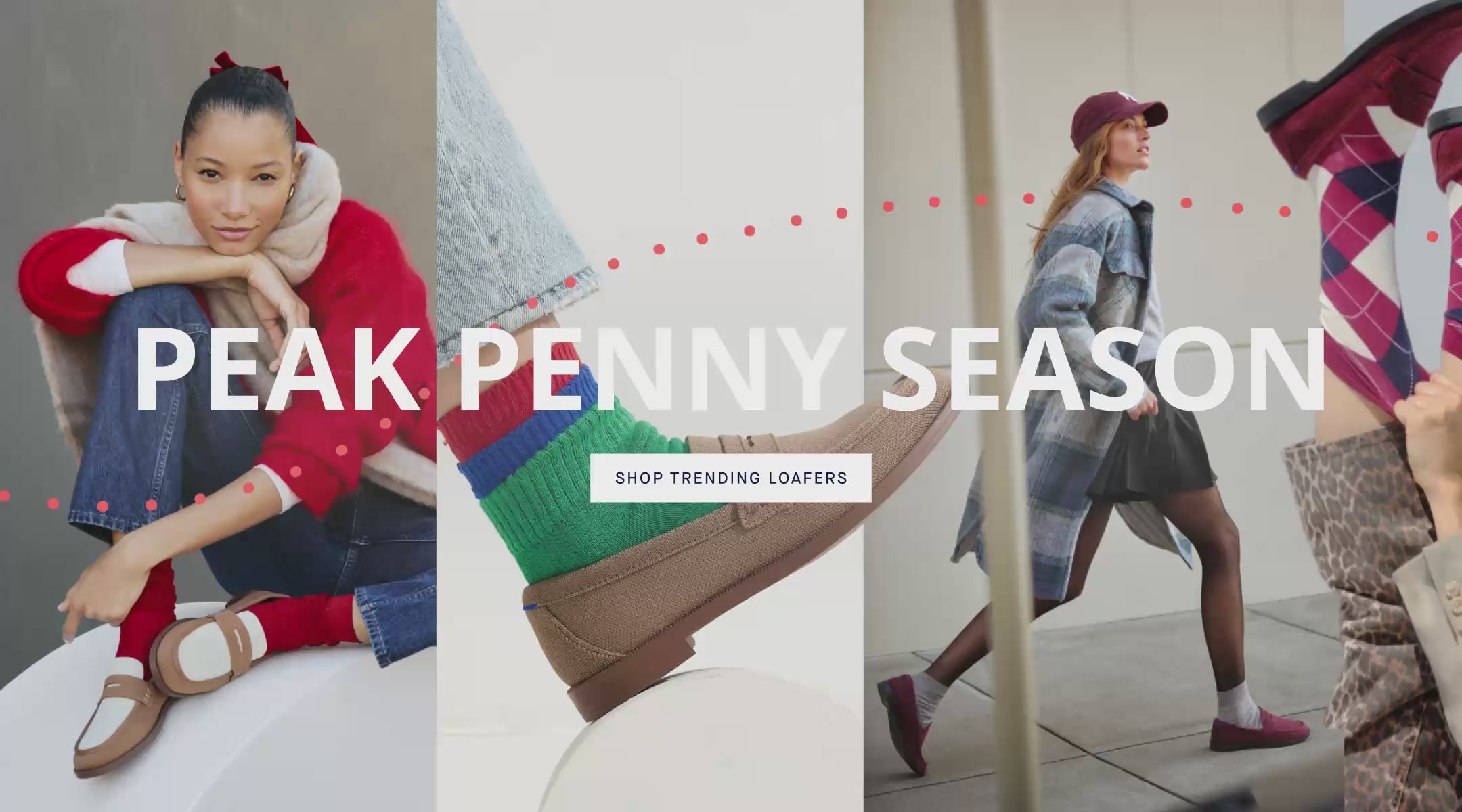PEAK PENNY SEASON. SHOP TRENDING LOAFERS. 