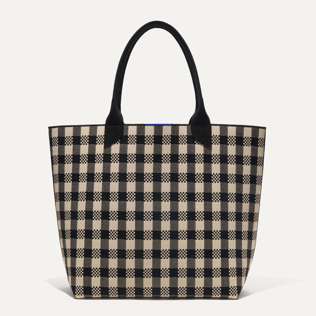 The Lightweight Tote in Black & Canvas Gingham | Women's Tote Bags