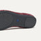 The sole of The Flat in Crimson Tweed shown in diagonal view. 
