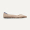 The Point shoe in Ecru shown from a side view showing the outsole.