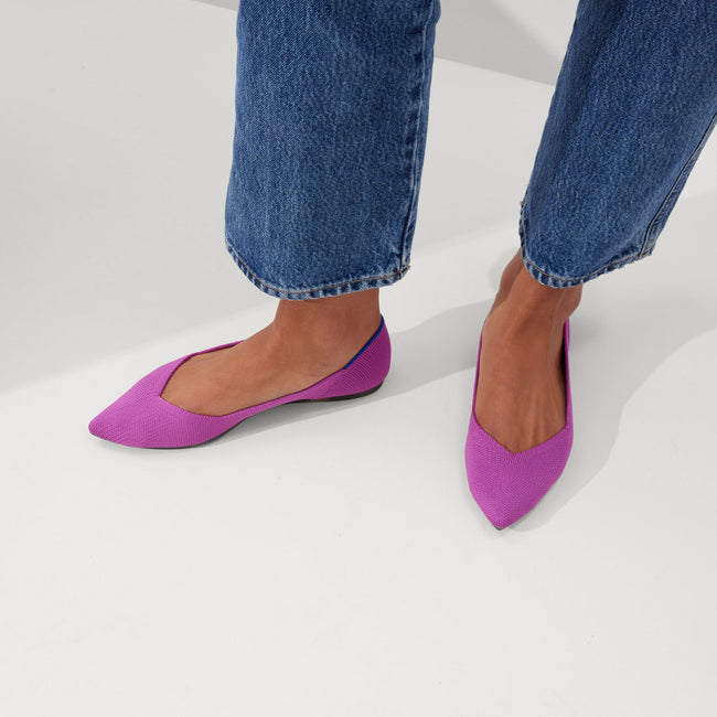 hover | Model wearing The Point in Wild Orchid.
