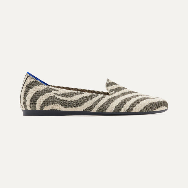 The Loafer in Shimmer Zebra shown from the side.