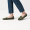 hover | The Loafer in Olive Camo shown on-model at an angle.