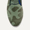 The Loafer in Olive Camo shown from the top view with detailing of the front of the shoe.