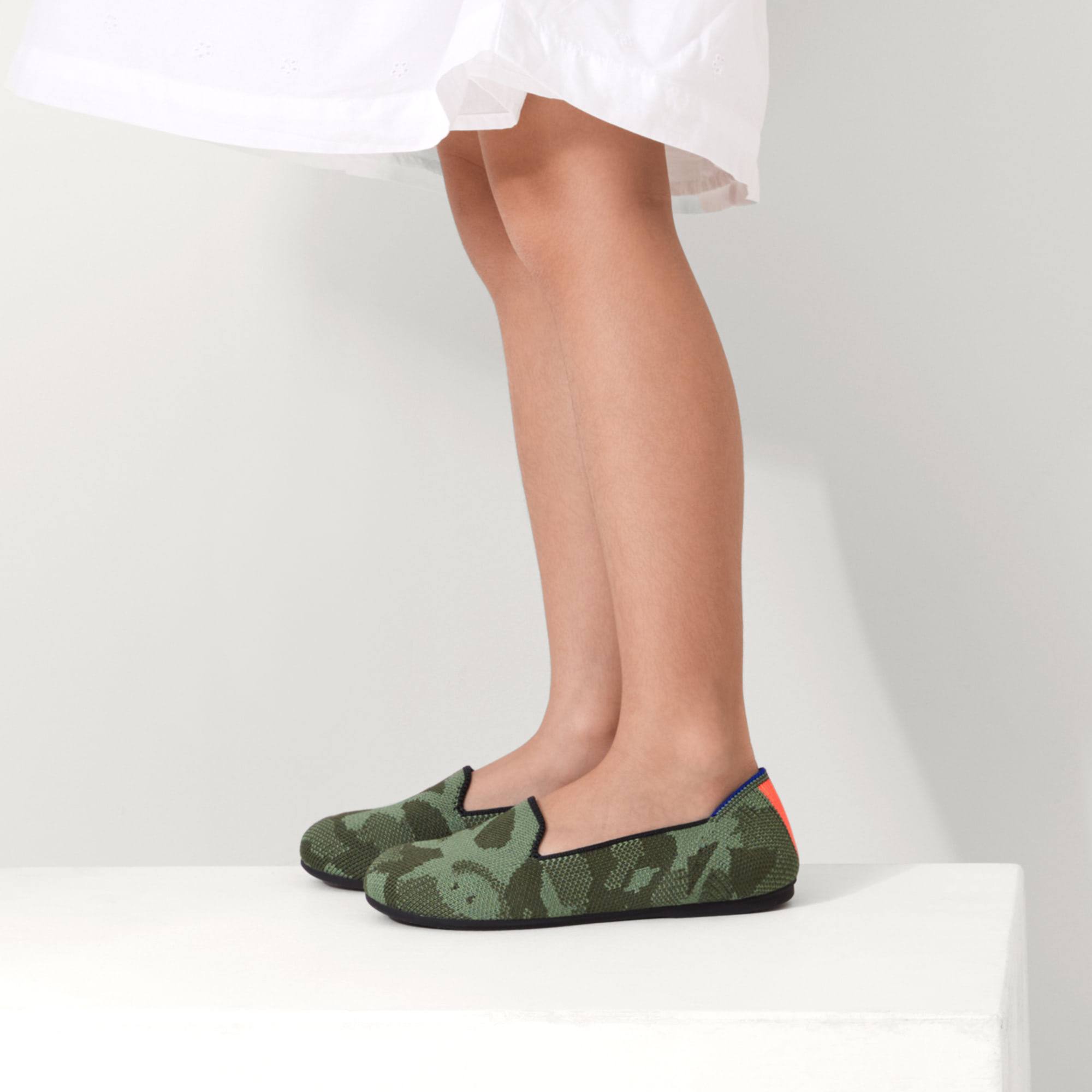 The Kids Loafer Olive Camo