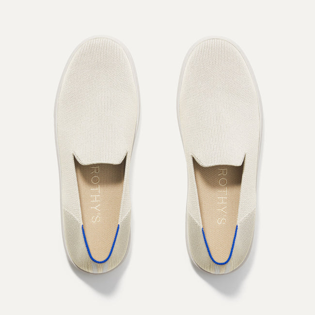The Original Slip On Sneaker in Antique White shown from the top. 