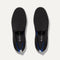 A pair of The slip-on Sneaker in Black Solid shown from the top view.