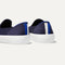 The Kids slip-on Sneaker in Deep Navy shown from the back view with the heel detail.