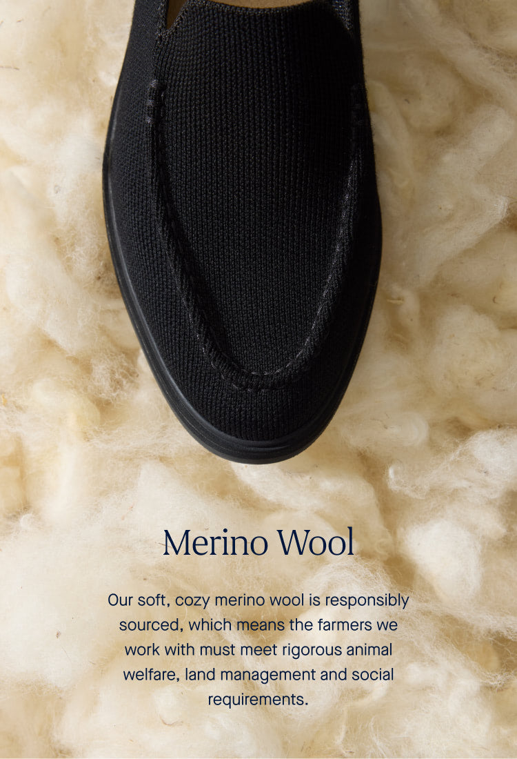 Merino Wool. Our soft, cozy merino wool is responsibly sourced, which means the farmers we work with must meet rigorous animal welfare, land management and social requirements.