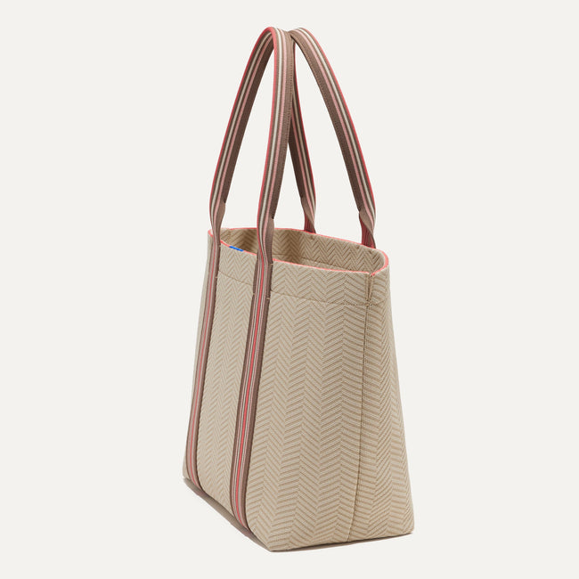 The Essential Tote in Sunkissed shown in diagonal view.