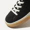 Close up of the toe and stitching details of The Lace Up in Black.