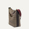The Bucket Bag in Cacao Herringbone shown in a diagonal view.