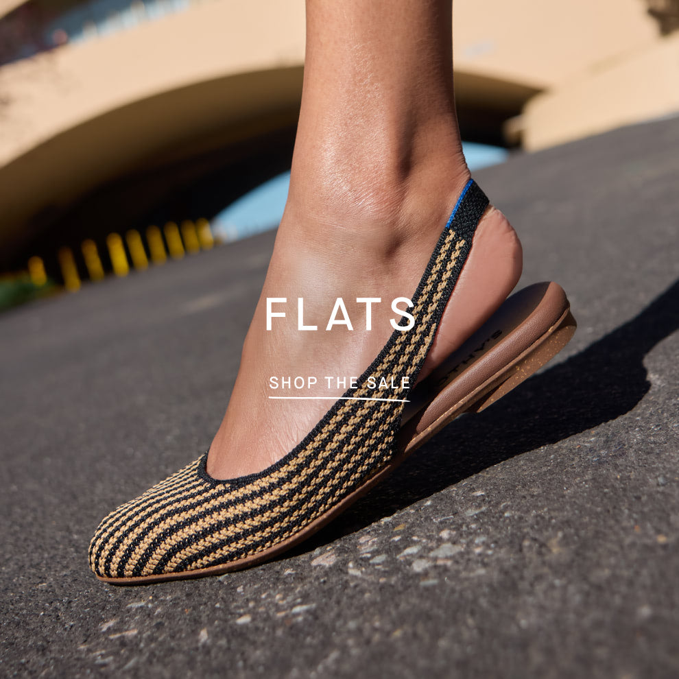 The Almond Slingback with 'FLATS' text overlay