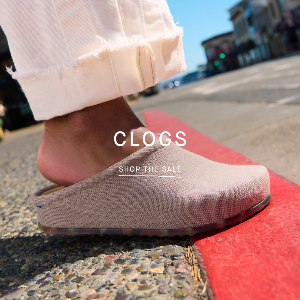 The Casual Clog with "CLOGS" text overlay