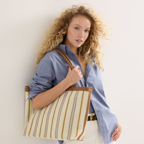 The Lightweight Zipper Tote in Coastline | Rothy's