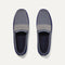 A pair of The Driving Loafer in Amalfi Blue shown from the top.