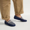 hover | Model wearing The Driving Loafer in Amalfi Blue. 