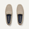A pair of The Driving Loafer in Barley shown from the top. 