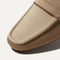 Close up of the toe and vamp of The Driving Loafer in Canyon Brown. 