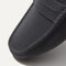 Close up of the toe and vamp of The Driving Loafer in Graphite Grey. 