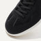 Close up of the toe and stitching details of The RS01 Sneaker in Black.