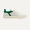 The RS01 Sneaker in Criquet Green shown from the side.