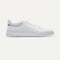 The RS01 Sneaker in White shown from the side.