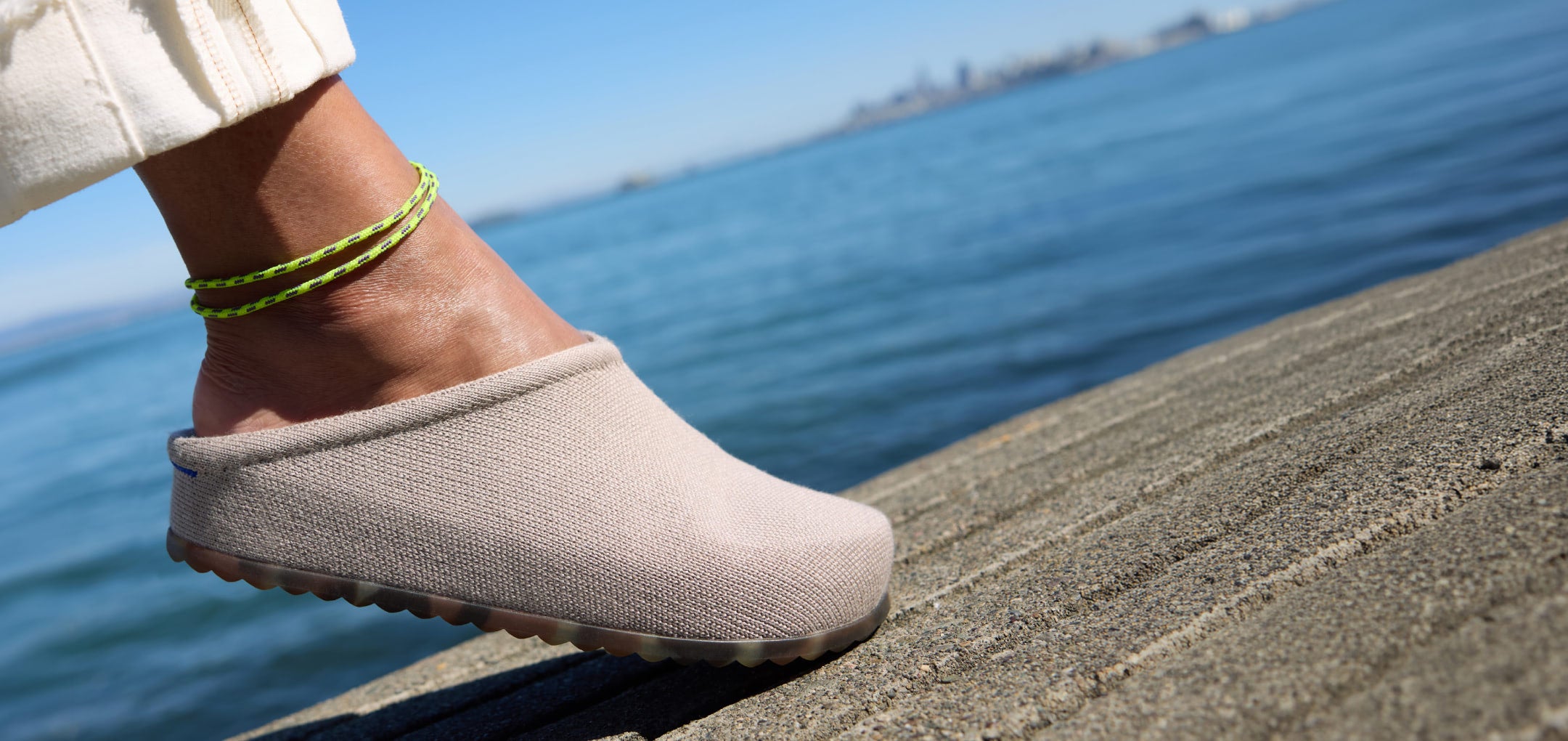 Close up shot of The Casual Clog in Dove.