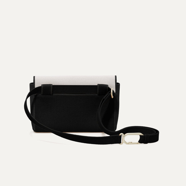 The Belt Bag in Polar Black shown from the back.