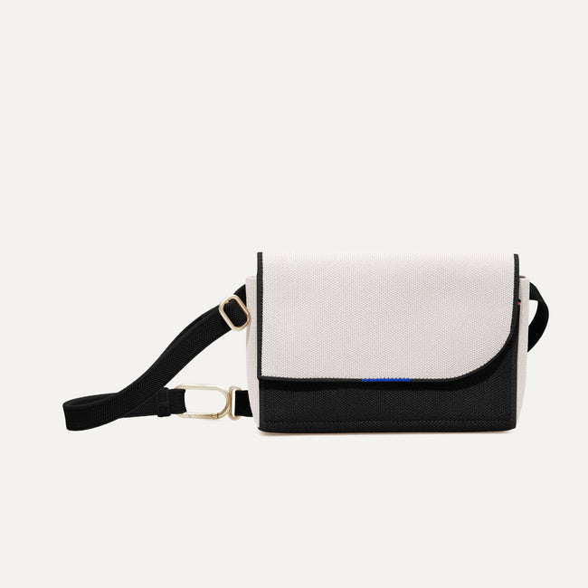 The Belt Bag in Polar Black shown from the front.