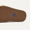 Close up of the outsole of The Weekend Slide in Vanilla Cone, shown in a diagonal view.