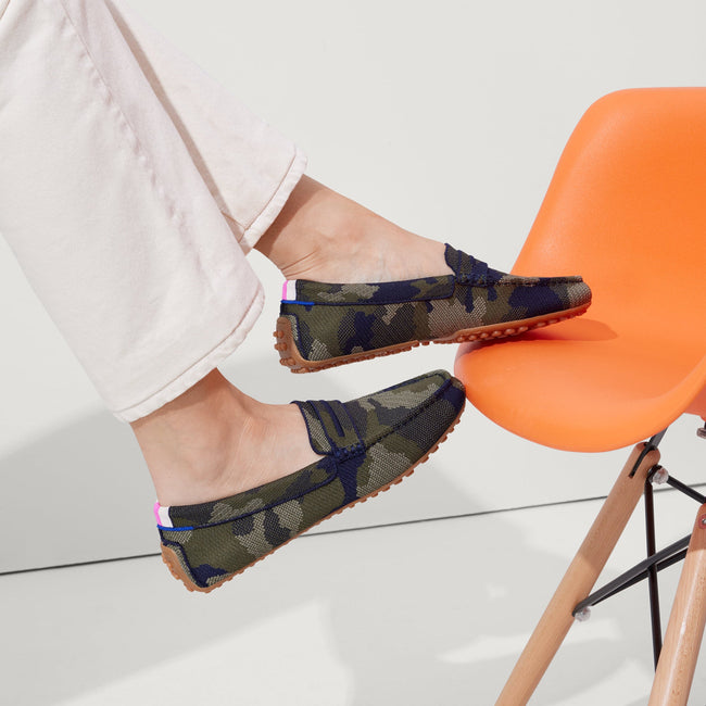 The Driver in Spruce Camo | Women's Driving Loafers | Rothy's