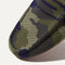 Close up of the toe and vamp of The Driver in Spruce Camo. 