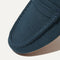 Close up of the toe and vamp of The Driver in Navy.