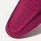 Close up of a single shoe of The Driver in raspberry.